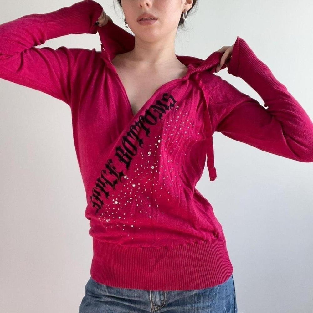 Y2K Apple‎ Bottoms Pink Hooded Sweatshirt Top